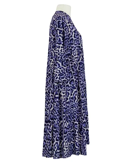 Tunika Kleid Leo Print in blau von H. Trend