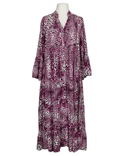 Tunika Kleid Leoprint in pink von H. Trend