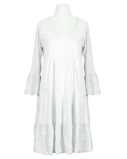 Tunika Kleid Lochstickerei in wei� von Sarah