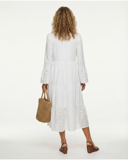 Tunika Kleid Lochstickerei in weiss von Sarah