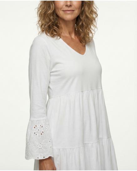 Tunika Kleid Lochstickerei in weiss von Sarah