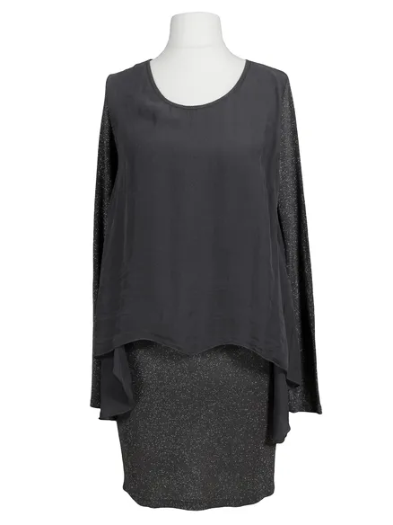 Tunika Kleid Lurex in grau von Giulia