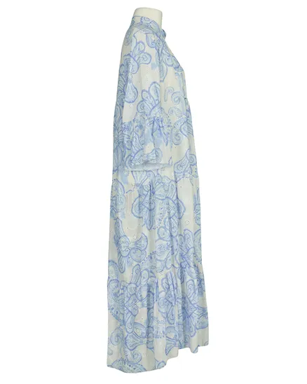 Tunika Kleid mit Lochspitze in blau von H. Trend