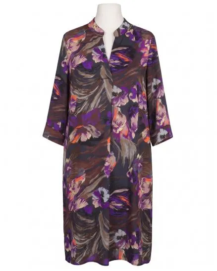 Tunika Kleid mit Seide in bunt von Made in Italy