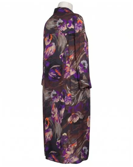 Tunika Kleid mit Seide in bunt von Made in Italy