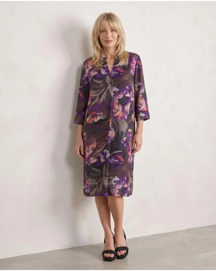 Tunika Kleid mit Seide in bunt von Made in Italy
