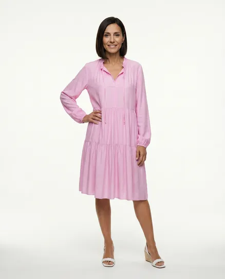 Tunika Kleid mit Seide in rosa von H. Trend