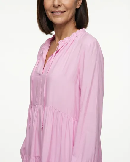 Tunika Kleid mit Seide in rosa von H. Trend