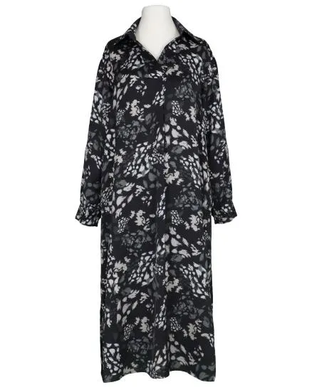 Tunika Kleid mit Seide in schwarz von Made in Italy