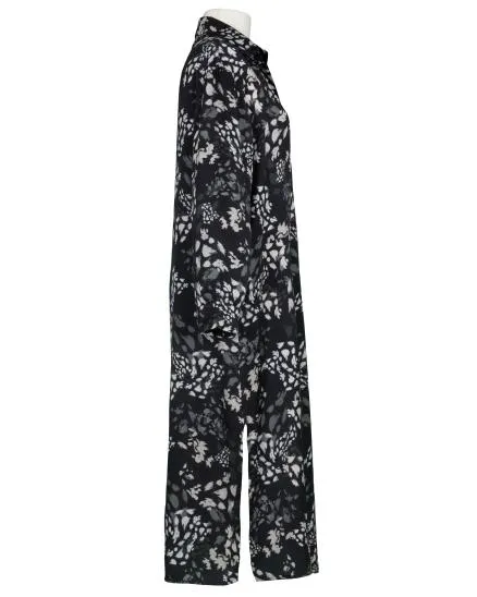 Tunika Kleid mit Seide in schwarz von Made in Italy