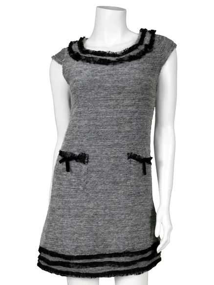 Kleid mit Spitze in grau von fashion made in italy