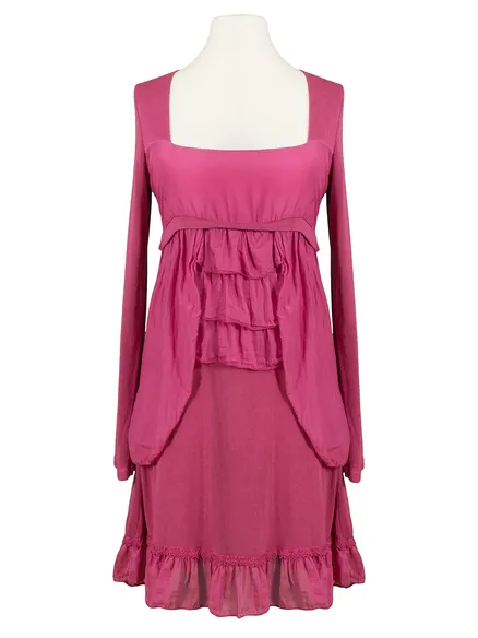 Tunika Kleid mit Volant in pink von les freres