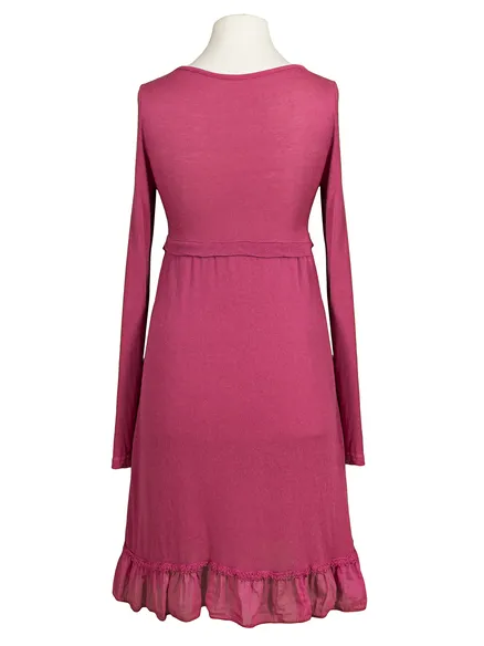 Tunika Kleid mit Volant in pink von les freres