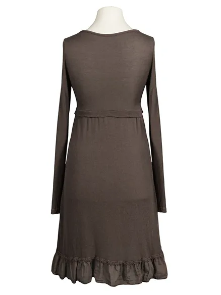 Tunika Kleid mit Volant in braun von les freres