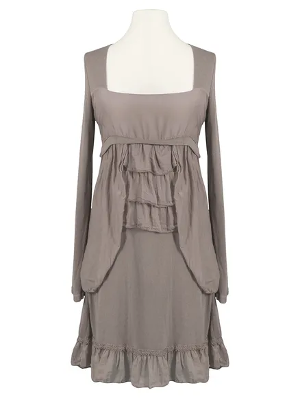 Tunika Kleid mit Volant in taupe von les freres
