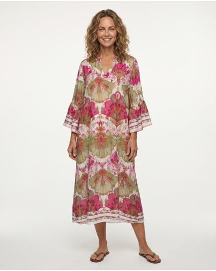Tunika Kleid Ornamentmuster in bunt von Made in Italy