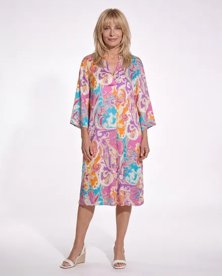 Tunika Kleid Paisleymuster in bunt von Made in Italy