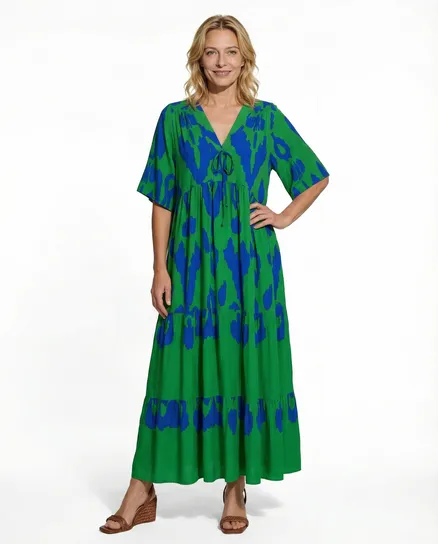 Tunika Kleid Print in gr�n von Vincenzo Allocca