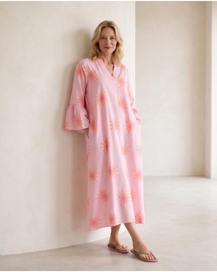 Tunika Kleid Print in rosa von Made in Italy