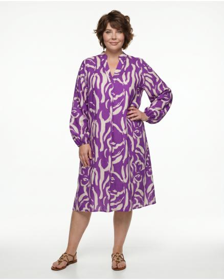 Tunika Kleid Print in violett von Made in Italy