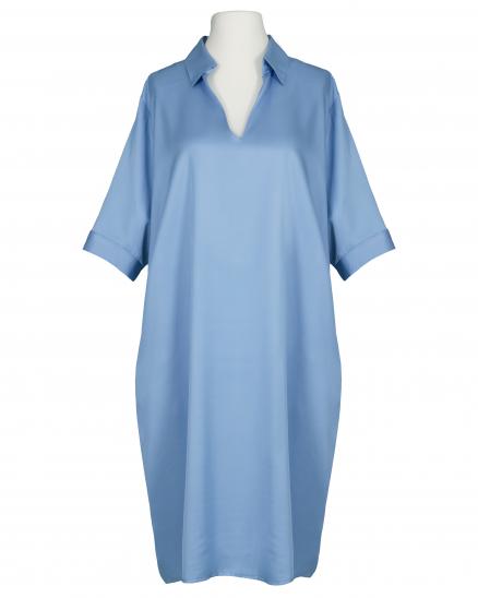 Tunika Kleid Satin in blau von Made in Italy