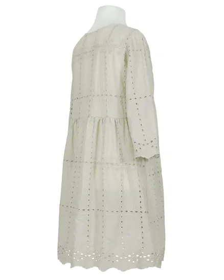 Tunika Lochstickerei in beige von Diana
