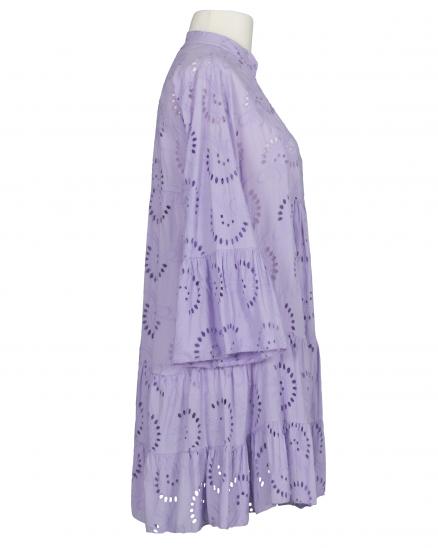 Tunika Lochstickerei in lila von Made in Italy