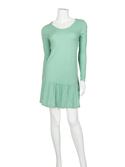 Longshirt H�kelborte in mint von Fashion & Moda