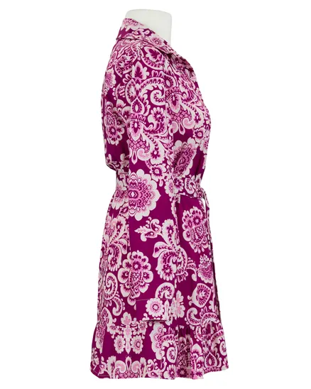 Tunika mit floralem Muster in beere von Made in Italy