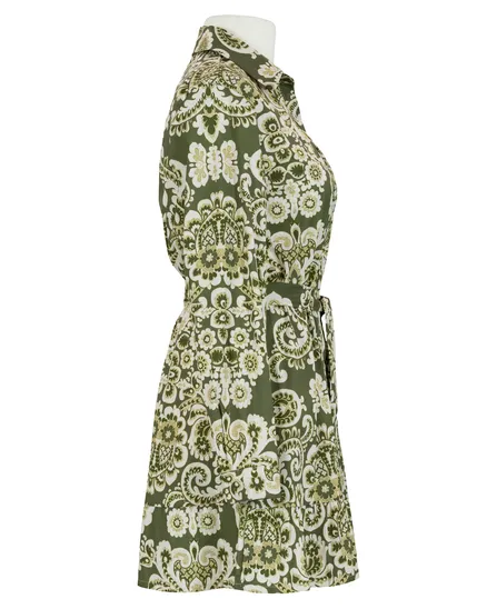 Tunika mit floralem Muster in khaki von Made in Italy