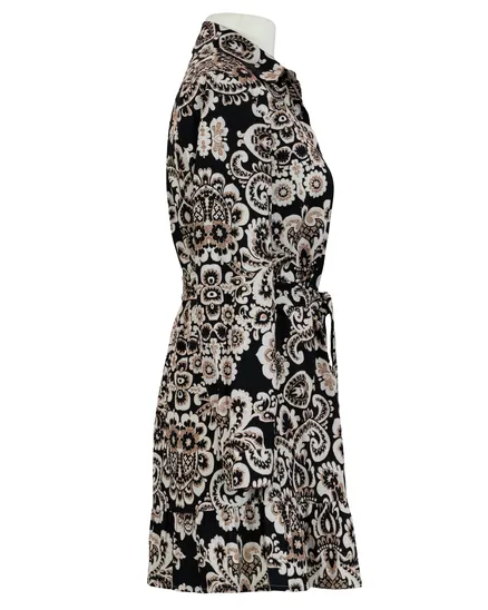 Tunika mit floralem Muster in schwarz von Made in Italy