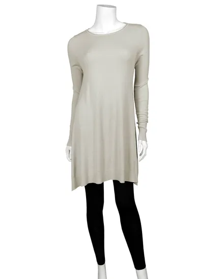 Tunika mit Cashmere in beige von Dolce Piccante