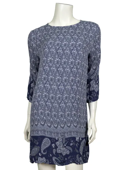 Tunika mit Paisley Print in blau von Diana