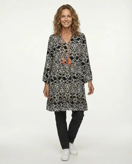 Tunika mit Print in schwarz von Style Touch