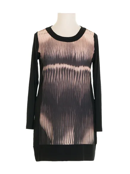 Longshirt mit Print in schwarz von CN-G