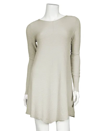 Tunika Rippstrick in beige von Spaziodonna
