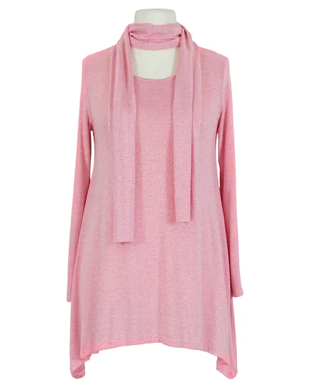 Tunikashirt mit Schal in rot von Made in Italy