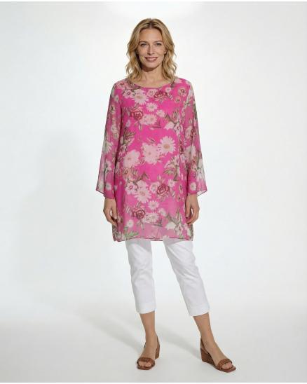 Tunika mit Seide in pink von Made in Italy
