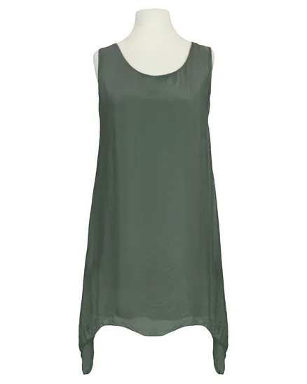 Tunika mit Seide A-Linie in khaki von Spaziodonna
