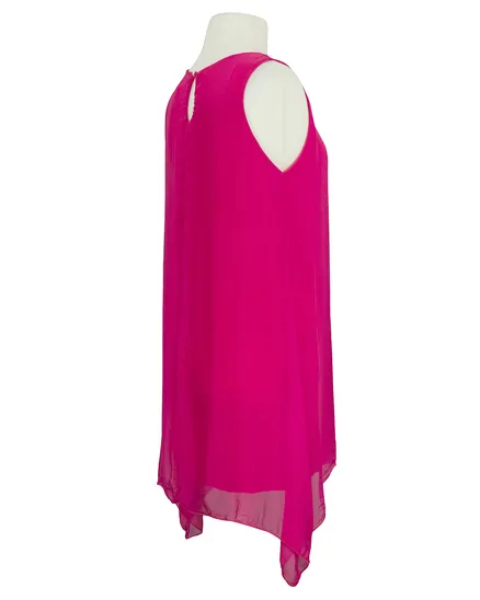 Tunika mit Seide A-Linie in pink von Spaziodonna