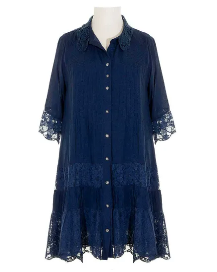 Tunika mit Spitze in blau von Manga