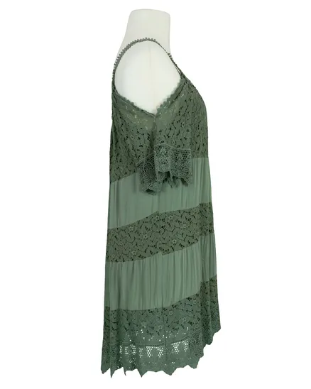 Tunika mit Spitze in oliv von Donna