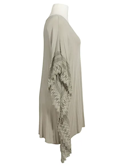 Tunika mit Seide in taupe von Spaziodonna