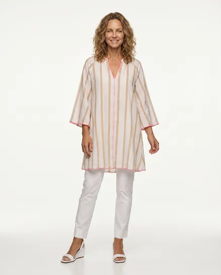 Tunika mit Streifen in beige von Selected Touch