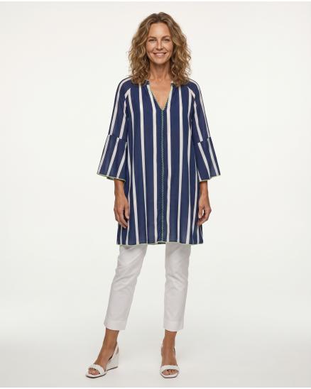 Tunika mit Streifen in dunkelblau von Selected Touch