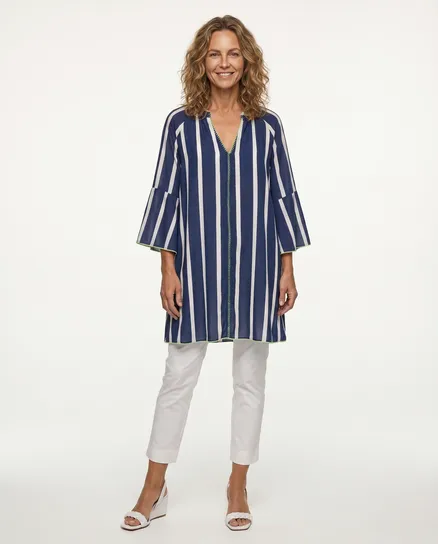 Tunika mit Streifen in dunkelblau von Selected Touch