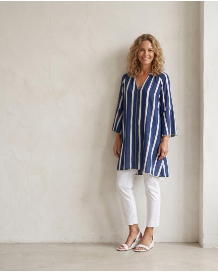 Tunika mit Streifen in dunkelblau von Selected Touch