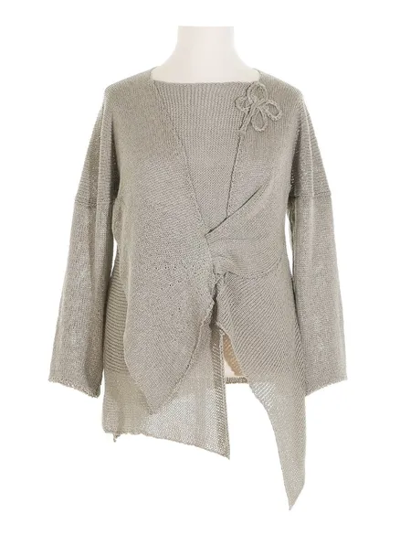 Tunika Pullover in taupe von Amandine