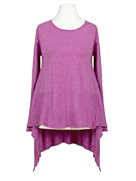 Tunika Pullover A-Linie in violett von Spaziodonna