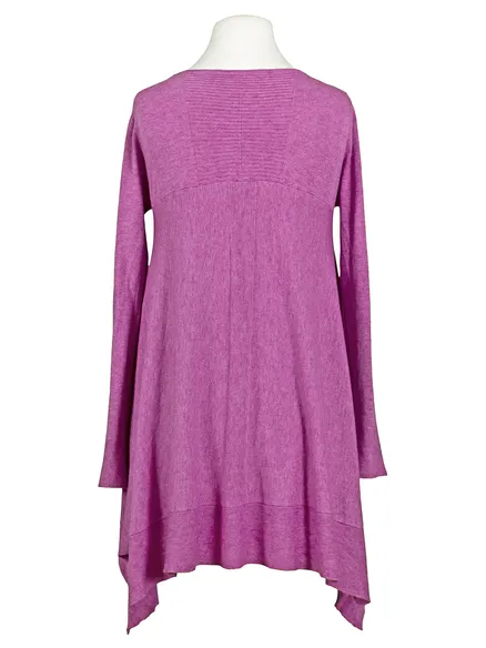 Tunika Pullover A-Linie in violett von Spaziodonna